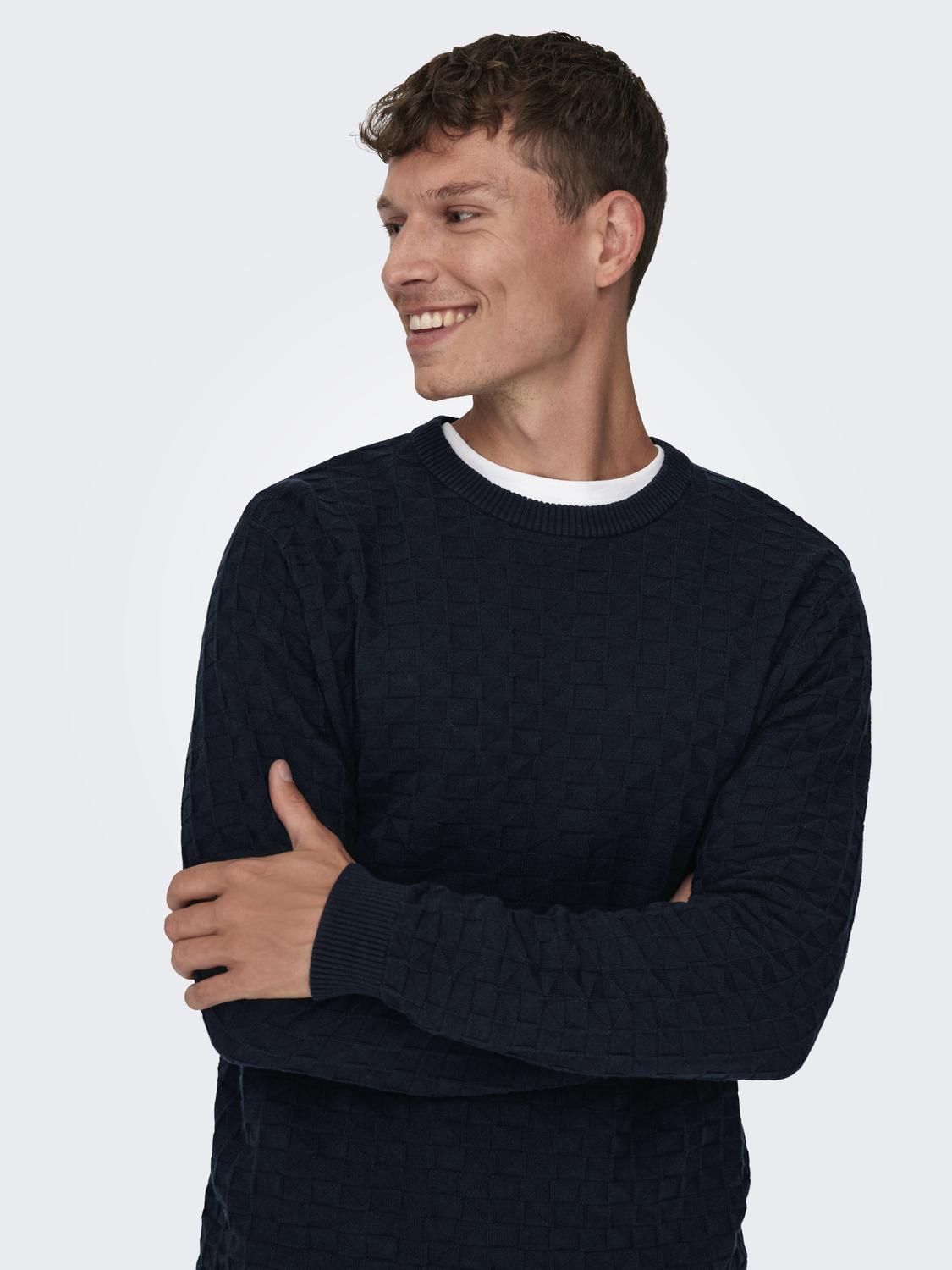 ONSKALLE REG 12 STRUC CREW KNIT NOOS