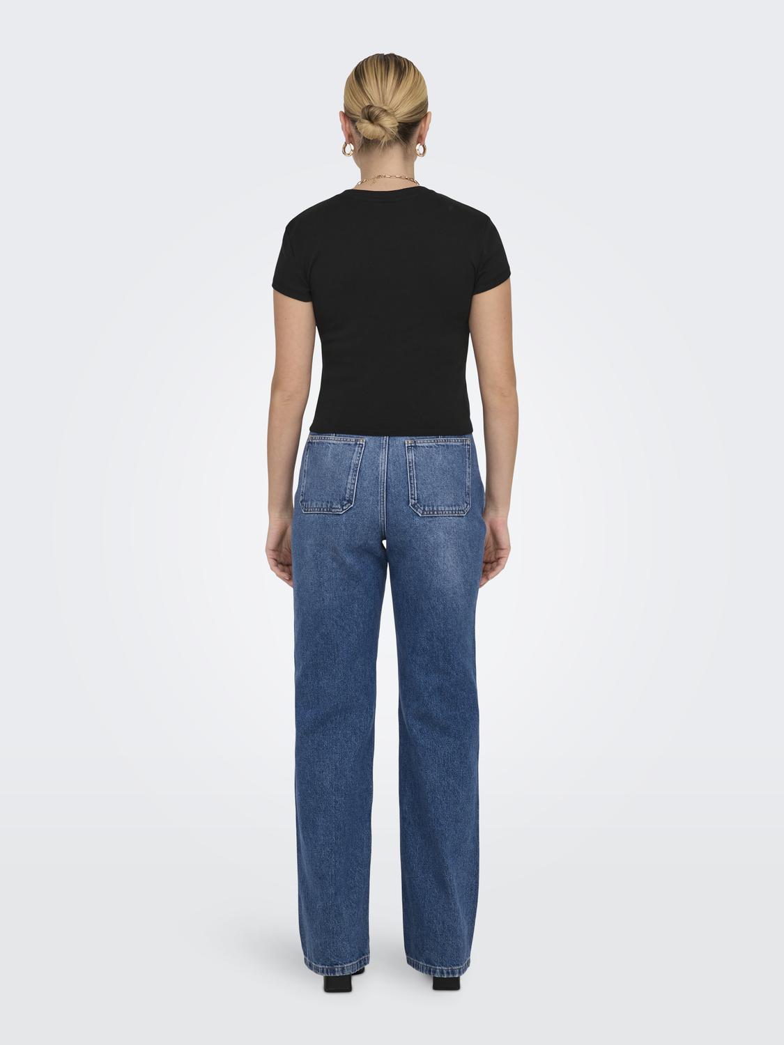 ONLELINA S/S O-NECK SHORT TOP JRS NOOS