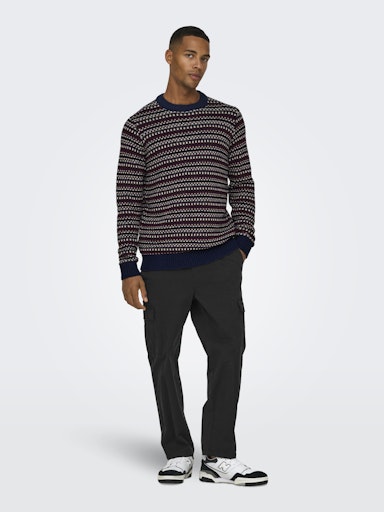 ONSMUSA REG 3 STRUC CREW KNIT