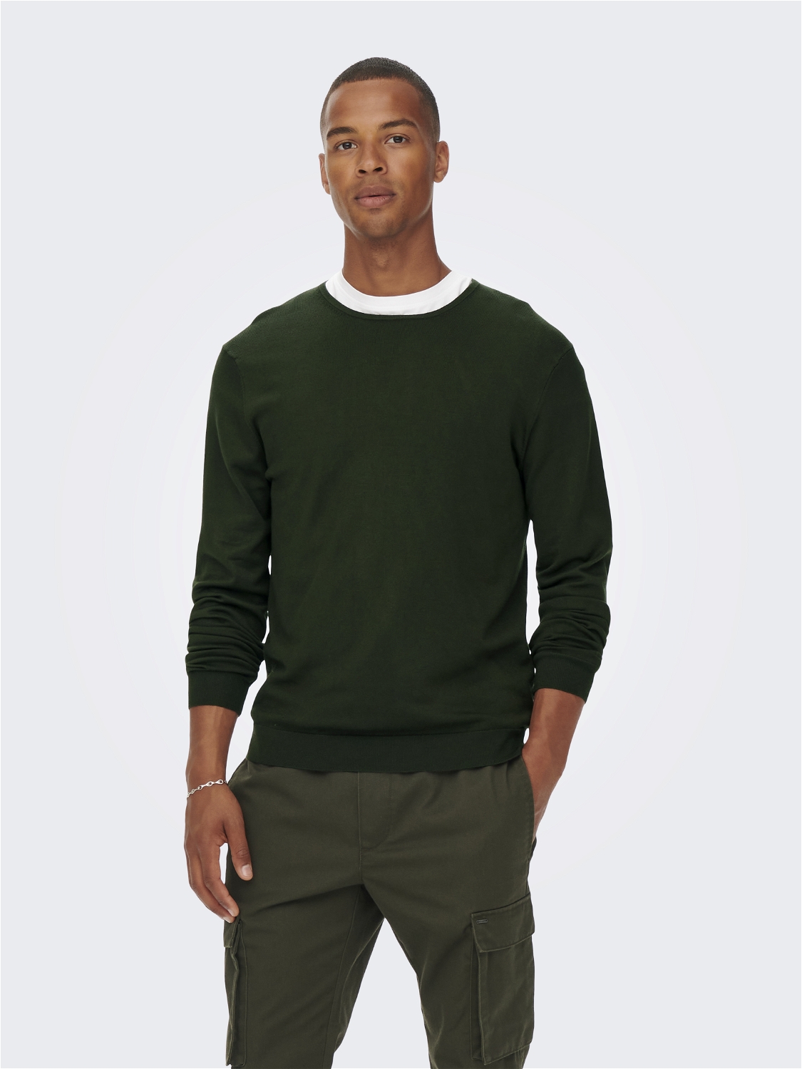 ONSWYLER LIFE REG 14 LS CREW KNIT NOOS