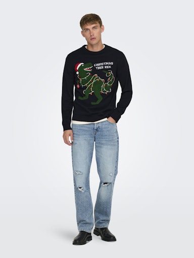 ONSXMAS REG 5 PLACE CREW KNIT