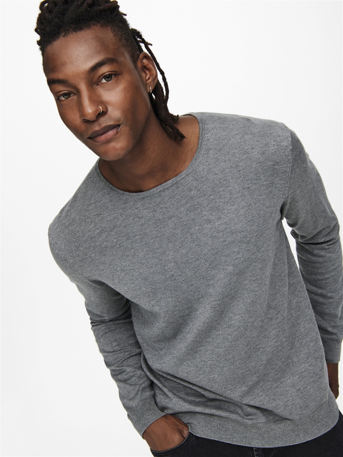 ONSWYLER LIFE REG 14 LS CREW KNIT NOOS